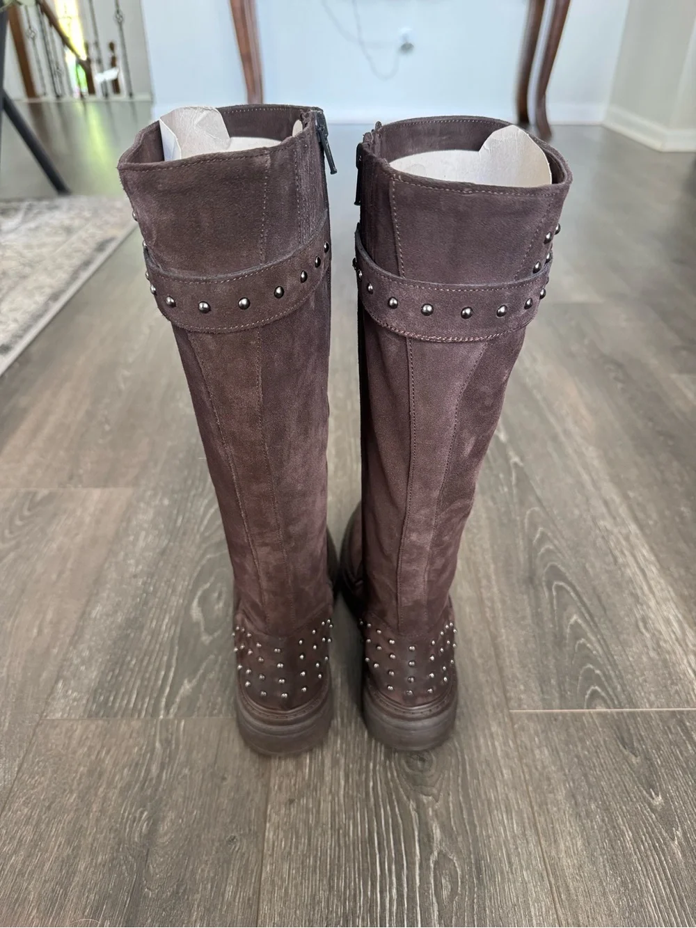 Emanuele Crasto Suede Knee High Studded Boots